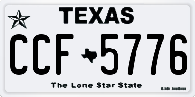 TX license plate CCF5776