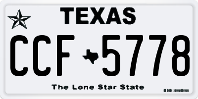 TX license plate CCF5778