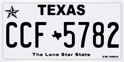 TX license plate CCF5782
