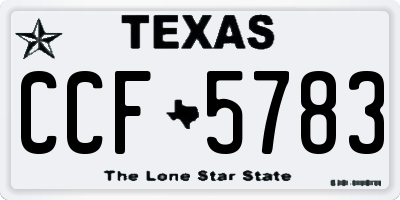 TX license plate CCF5783