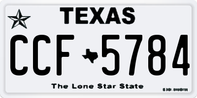TX license plate CCF5784
