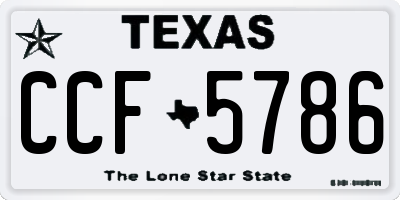 TX license plate CCF5786