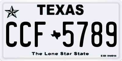 TX license plate CCF5789