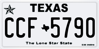 TX license plate CCF5790