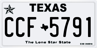 TX license plate CCF5791
