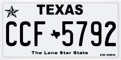 TX license plate CCF5792