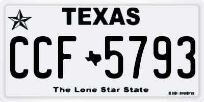TX license plate CCF5793