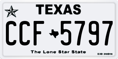 TX license plate CCF5797