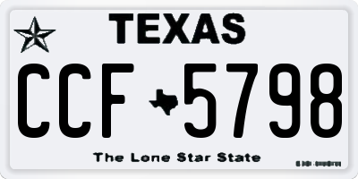 TX license plate CCF5798