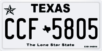 TX license plate CCF5805