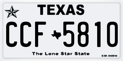 TX license plate CCF5810