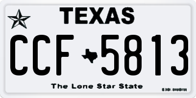 TX license plate CCF5813