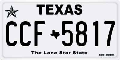 TX license plate CCF5817