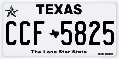 TX license plate CCF5825