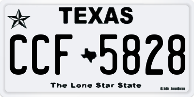 TX license plate CCF5828