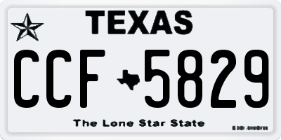 TX license plate CCF5829