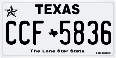 TX license plate CCF5836