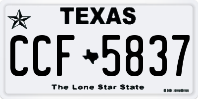 TX license plate CCF5837