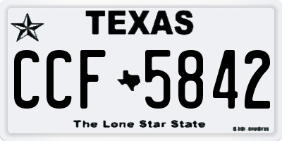 TX license plate CCF5842