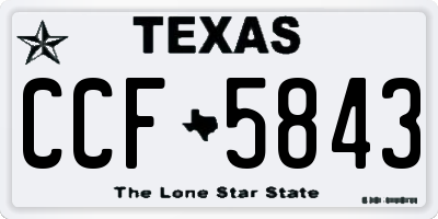 TX license plate CCF5843