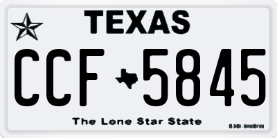 TX license plate CCF5845