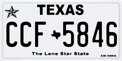 TX license plate CCF5846