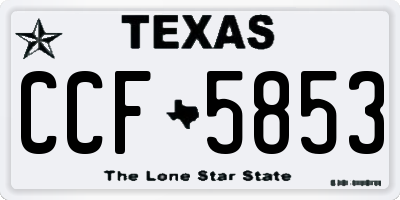 TX license plate CCF5853