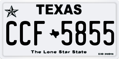 TX license plate CCF5855
