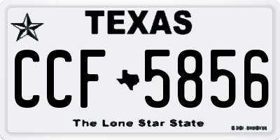 TX license plate CCF5856