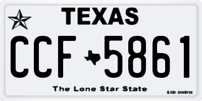 TX license plate CCF5861
