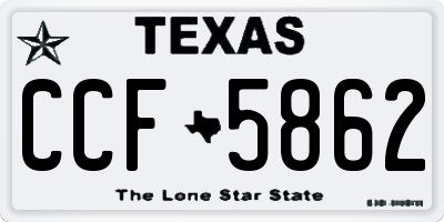 TX license plate CCF5862