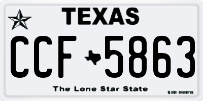 TX license plate CCF5863