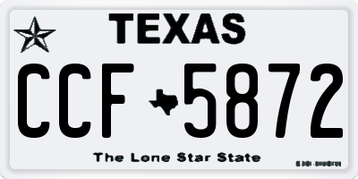 TX license plate CCF5872
