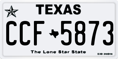 TX license plate CCF5873