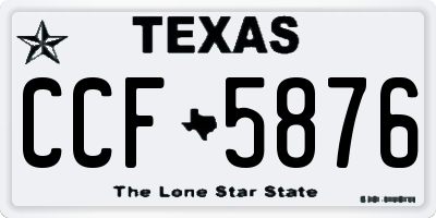 TX license plate CCF5876