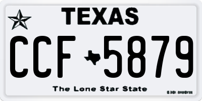 TX license plate CCF5879