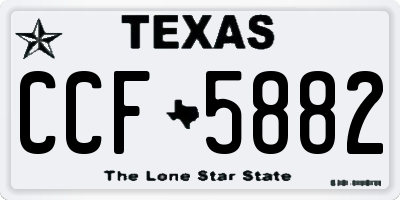 TX license plate CCF5882