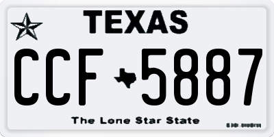 TX license plate CCF5887