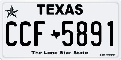 TX license plate CCF5891