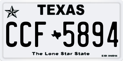 TX license plate CCF5894