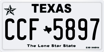 TX license plate CCF5897