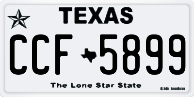 TX license plate CCF5899