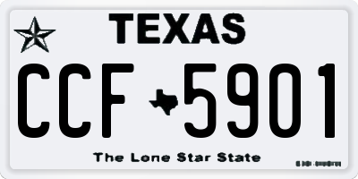 TX license plate CCF5901