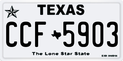 TX license plate CCF5903