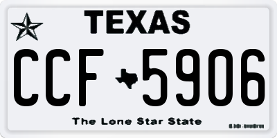 TX license plate CCF5906