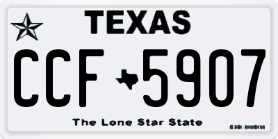TX license plate CCF5907