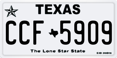 TX license plate CCF5909