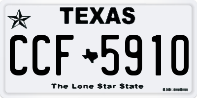TX license plate CCF5910