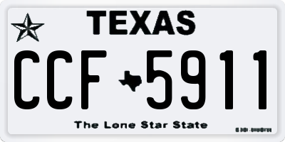TX license plate CCF5911