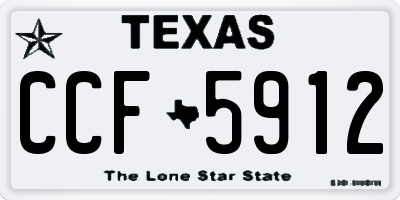 TX license plate CCF5912